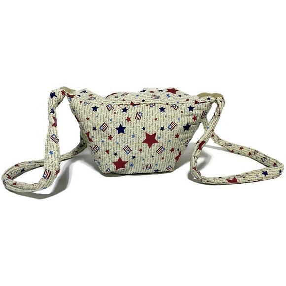 All Cloth Handbag Tote Liberty Freedom & Justice With Zip Up Inner Compartment - Picture 1 of 9